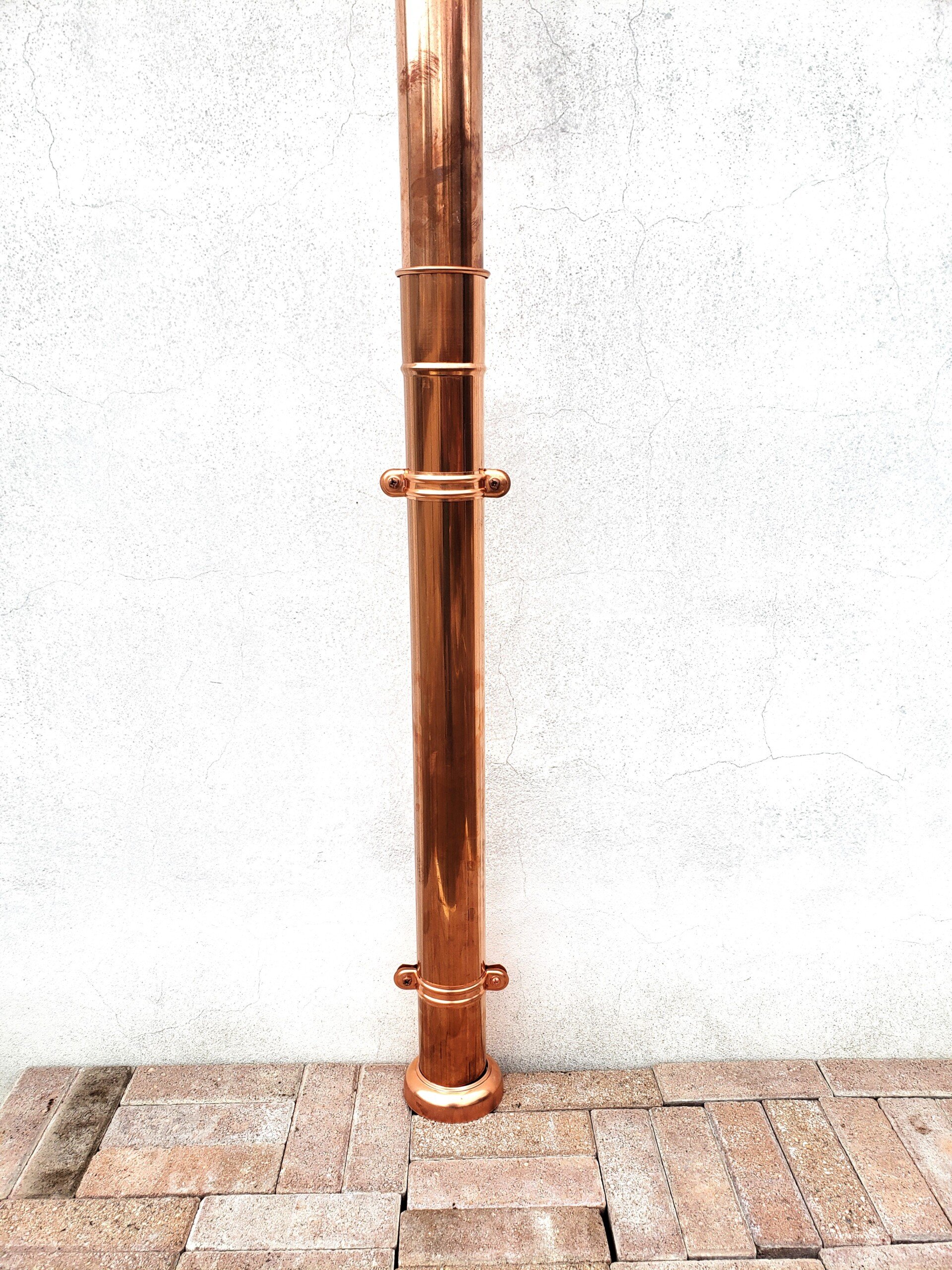 Terminale pluviale lungo diametro 80 dritto