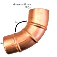 Gomito rame da 80