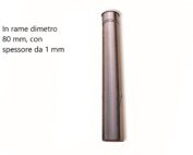 Terminale pluviale lungo diametro 80 dritto