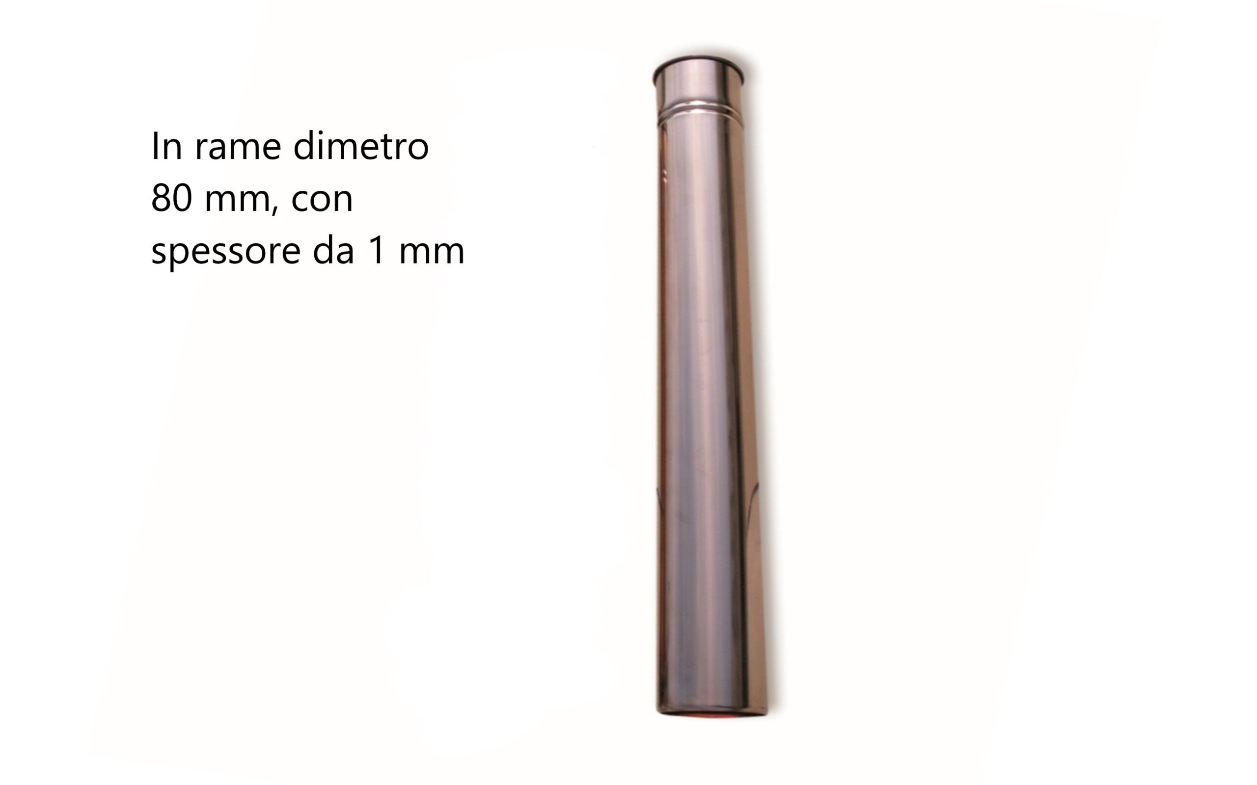 Terminale pluviale lungo diametro 80 dritto