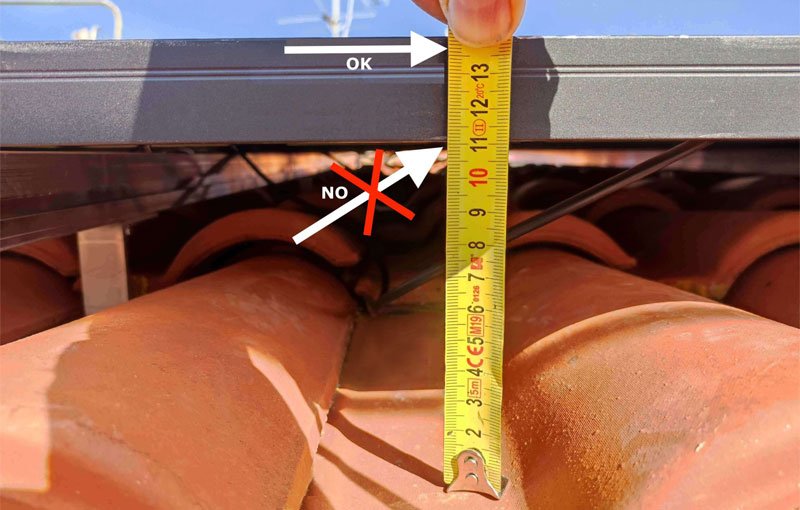 Come misurare altezza scovoli per fotovoltaico